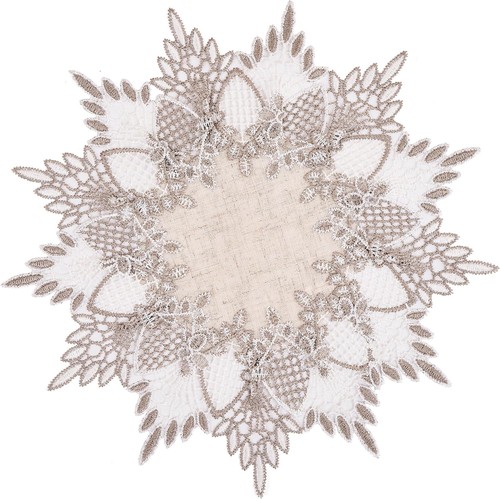 White linen doily inches - linen,