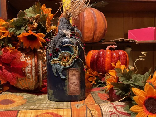 Halloween glass witch potion - glass,