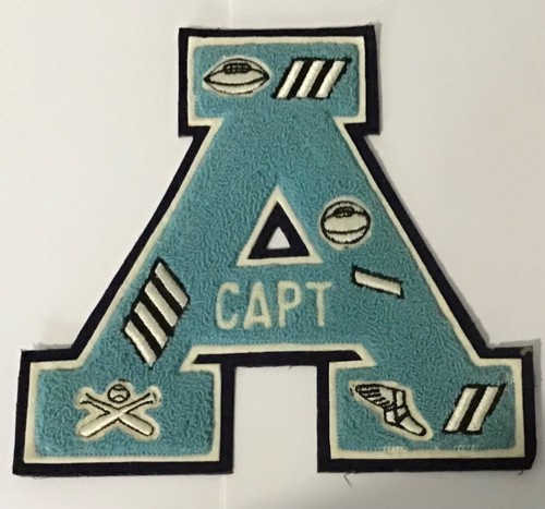 Blue chenille varsity letter - blue,