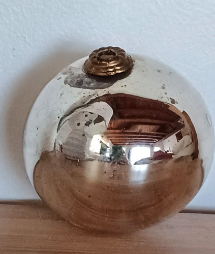Vintage mercury glass - vintage, 3.25"