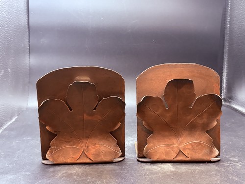 Vintage pair copper metal leaf - vintage,