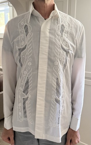 Vtg white barong tagalog - vtg,