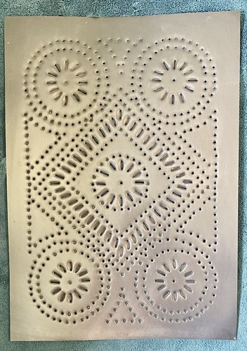 Country punched metal tin - metal,
