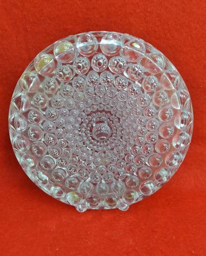 Vintage glass vase bumpy - glass, /