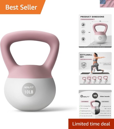 Durable pink soft kettlebell - pink,