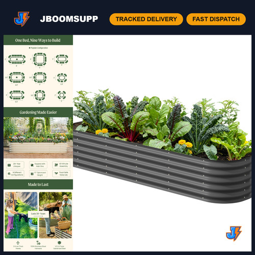 Metal raised garden bed - 9-in-1,