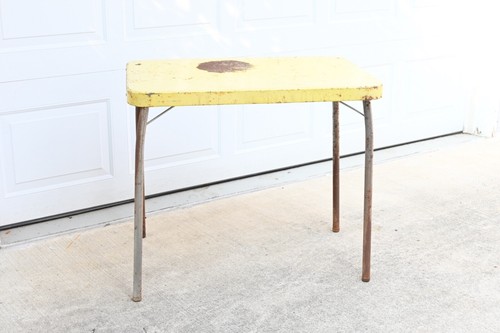 Vintage yellow childs metal - vintage,