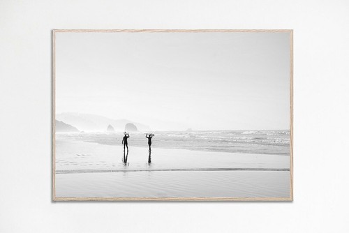 Minimal surf poster black - poster, &