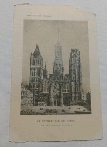 Rouen cathedral france vintage - france,