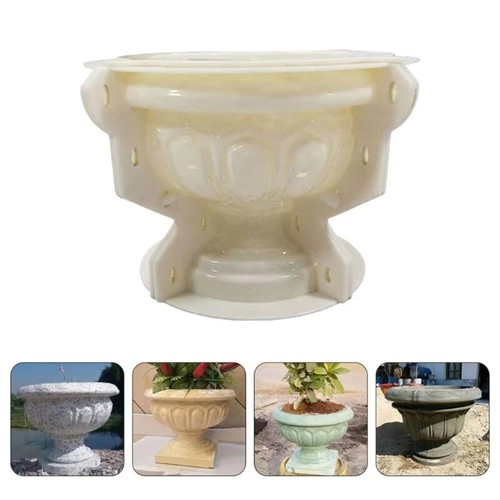 Concrete garden urn flowerpot - concrete,