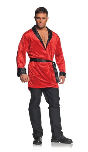 Red smoking jacket adult - red,