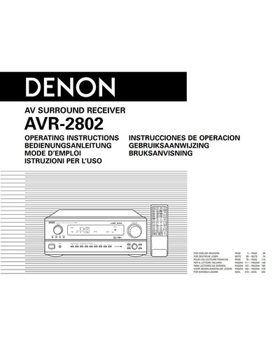 Denon avr 2802 receiver - avr-2802,
