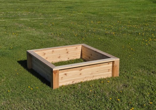 Cedar raised garden - cedar,