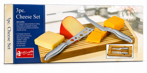 Cheese knife set - set, bamboo