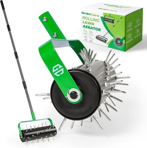 Manual lawn aerator roller - lawn,
