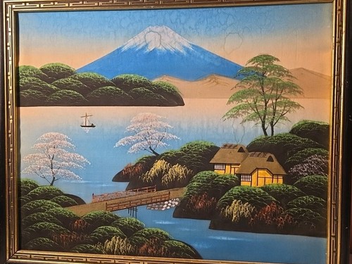 Japanese silk painting - silk,