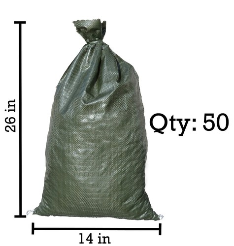 Green empty sandbags for - ,