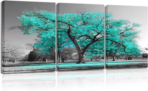 Teal and grey - and,