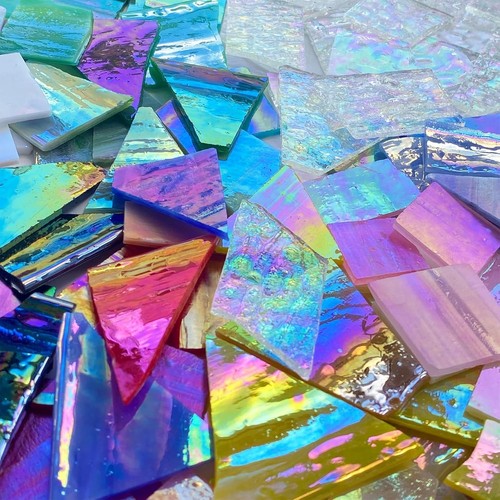 2lb iridescent stained glass - stained,