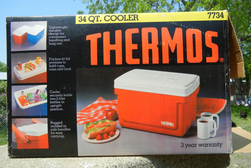 Vintage thermos red quart - thermos,