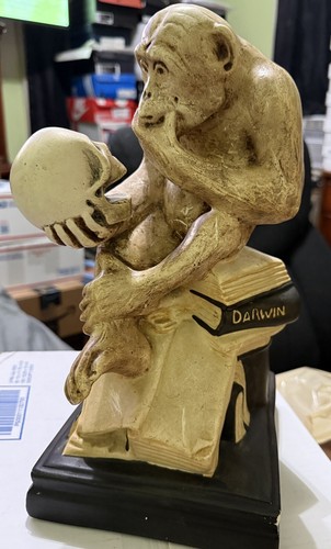 Vintage darwin monkey ceramic - vintage,
