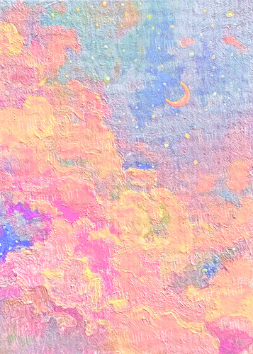 Aceo print abstract neon - print,,