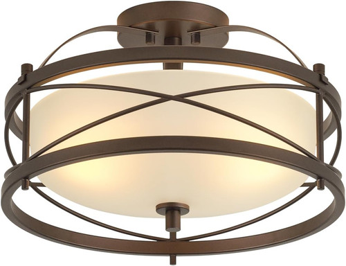 Rustic semi flush - semi-flush, mount