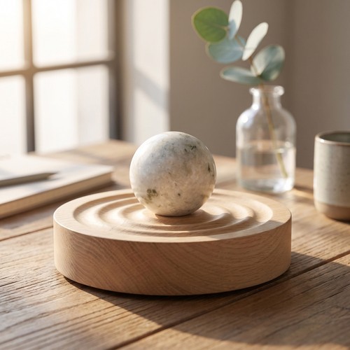Desktop waterfall stone ball - desktop,