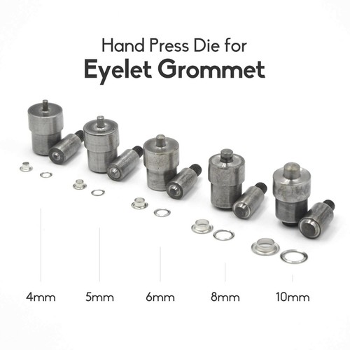 Hand press die - for, eyelet