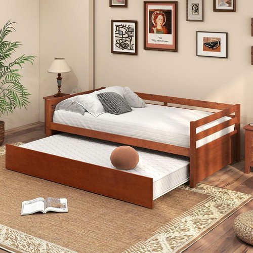 Twin daybed with - trundle,, wood