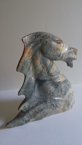 Carved dragon sculpture - carved, by