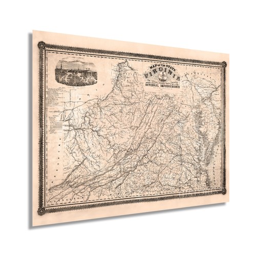 1862 map virginia vintage - 1862,