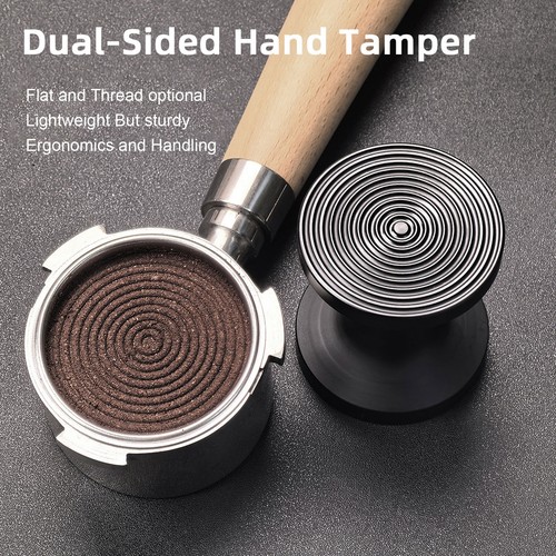 Dual sided coffee tamper - sided,