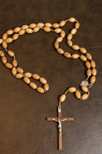 Olive wood wall rosary holy - wood,