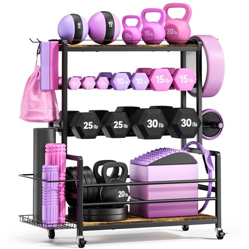 Dumbbell rack with wheels - with,