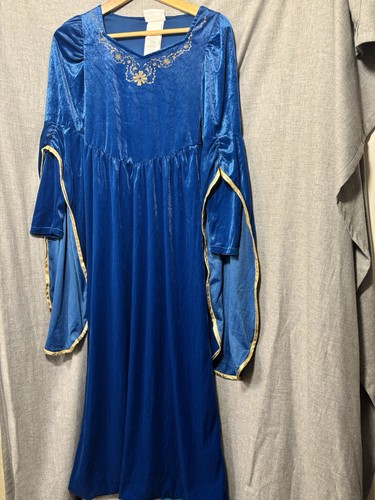 Girls medieval blue velvet - blue,