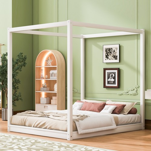 Queen size canopy bed - canopy,