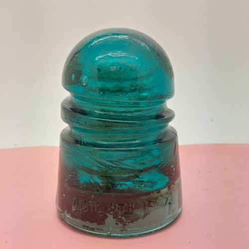 Antique glass insulator - glass,