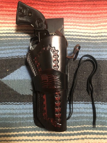 Leather western drop holster - western, w