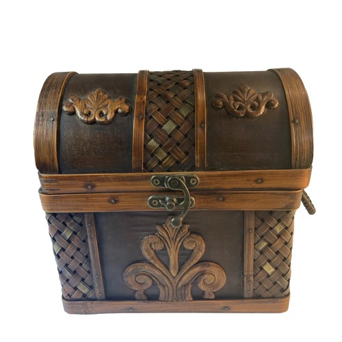 Wooden dome shaped stash box - wooden,