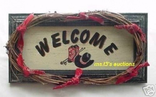 Western style welcome sign - welcome,
