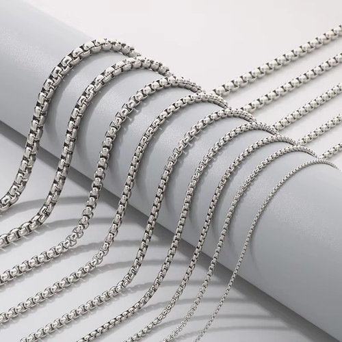 Stainless steel chain - steel, necklace