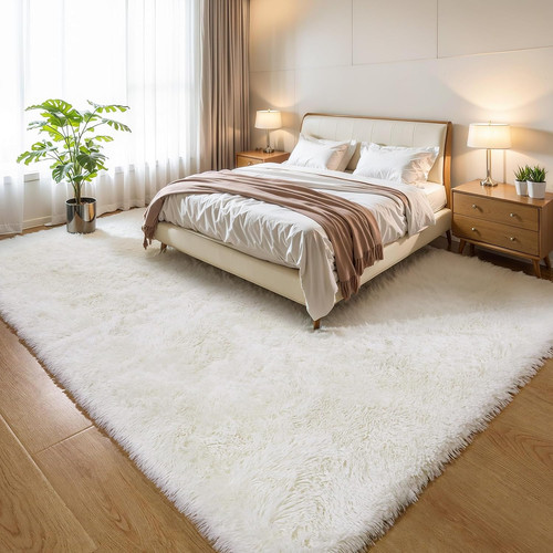 6x9 cream white shag - 6x9,