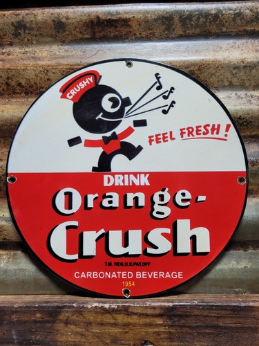 Vintage orange crush porcelain - vintage,