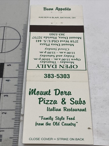 Matchbook cover mount dora - cover,