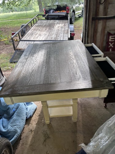 Rectangular wood dining table - rectangular,