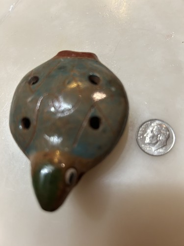 Vintage clay handmade turtle - vintage,