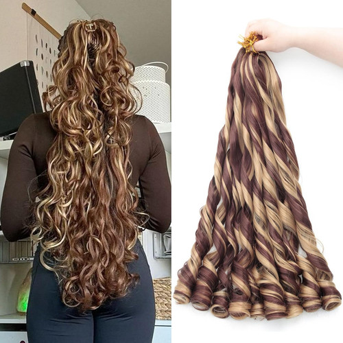 French curl braiding hair p27 - french,