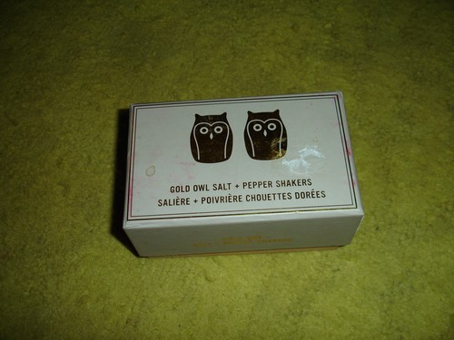 West elm gold owl salt - salt, pepper