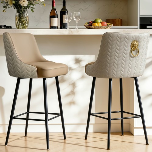 Luxury leather bar stools high - luxury,